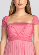 Infinity Dress with Tulle (Rose Pink)