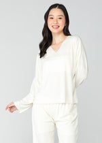 Seamless V-Neck Long Sleeves + Wide-Leg Pants