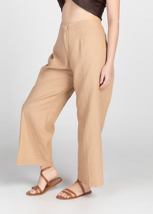 Classic Linen Pants (Tan)
