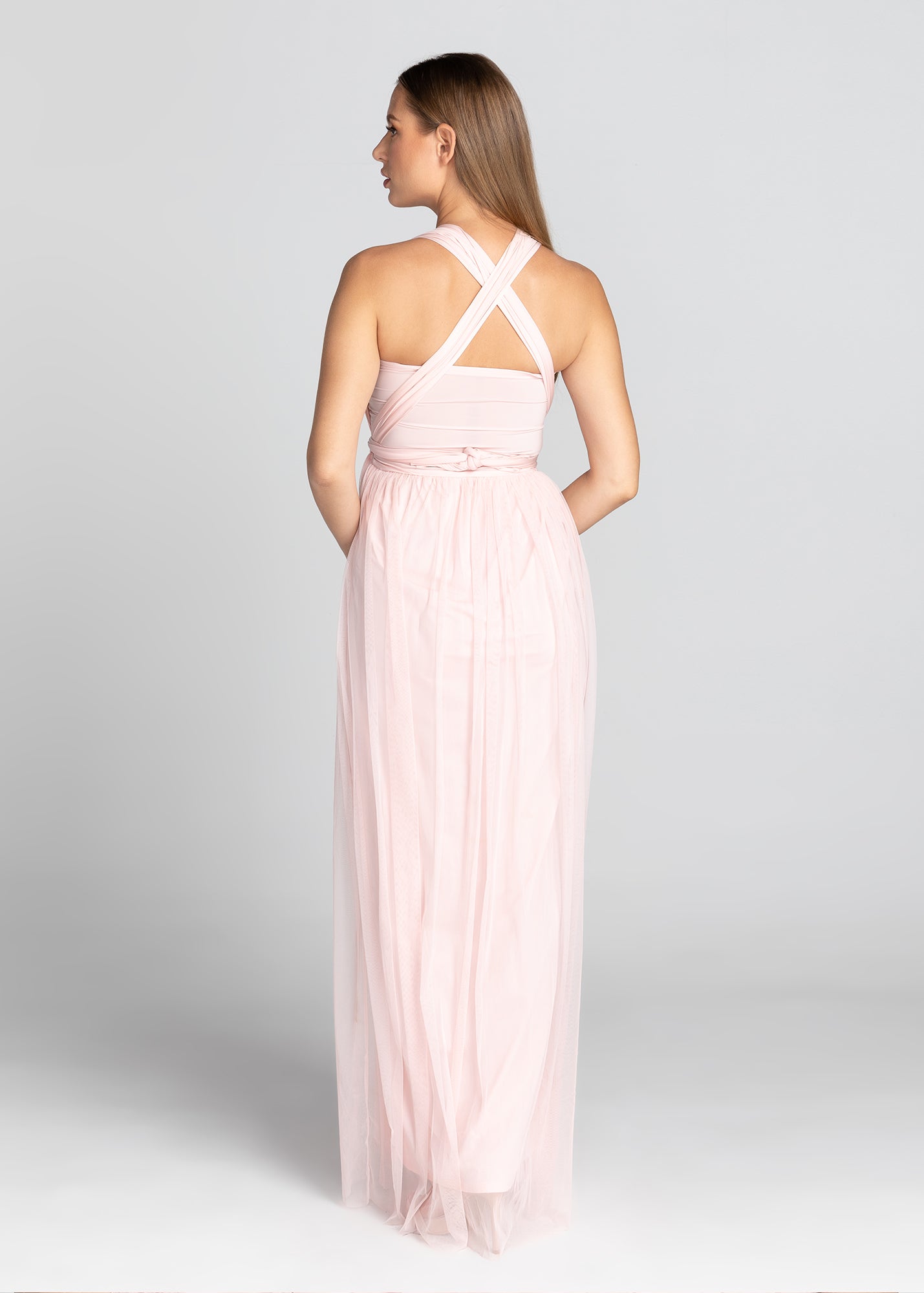 Infinity Dress with Tulle (Blush Pink)