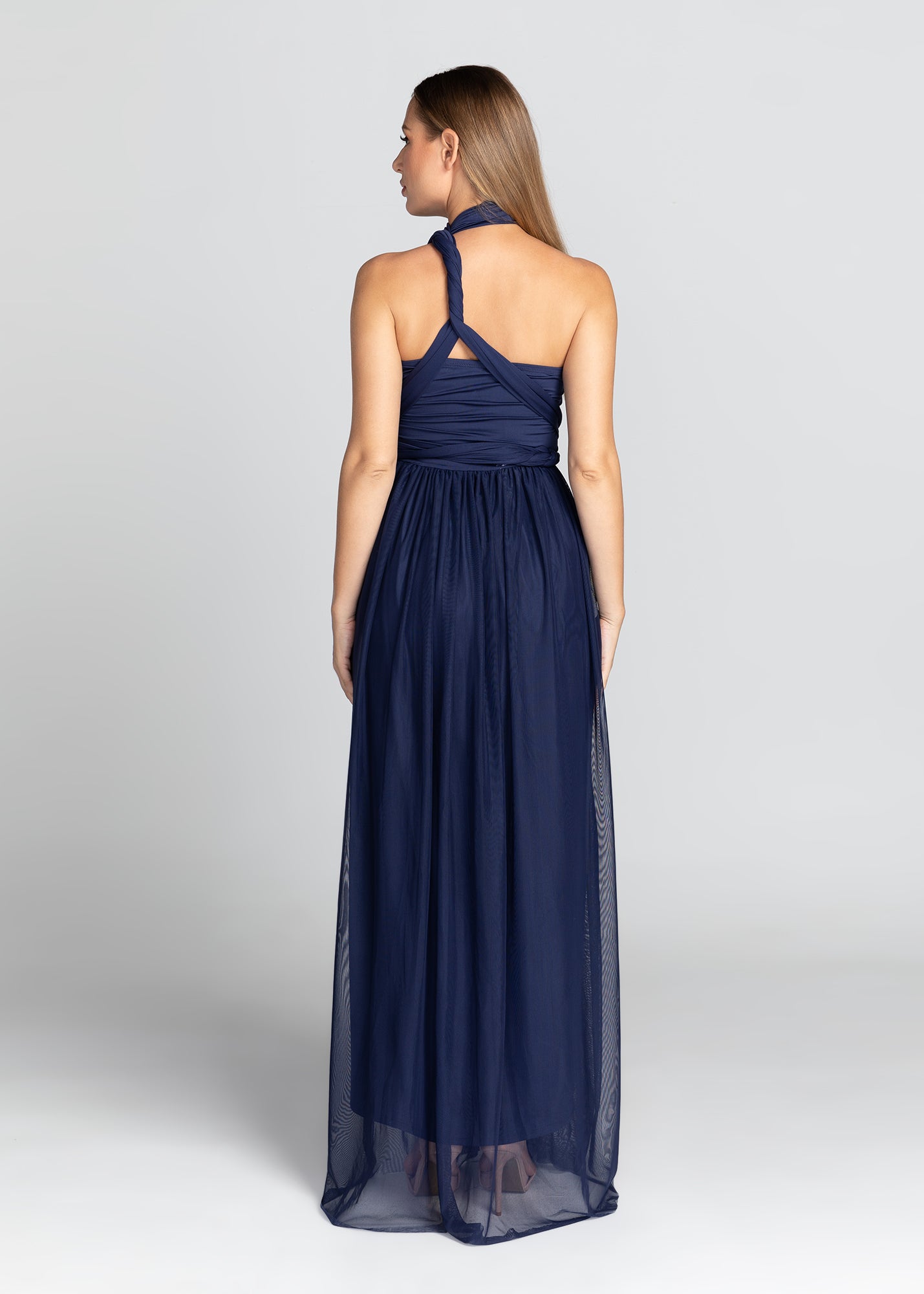 Infinity Dress with Tulle (Oxford Blue)