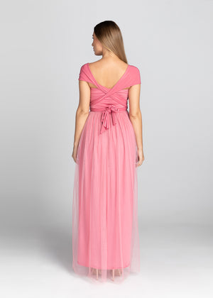 Infinity Dress with Tulle (Rose Pink)
