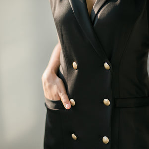 Suit Dress with Gold Hardware