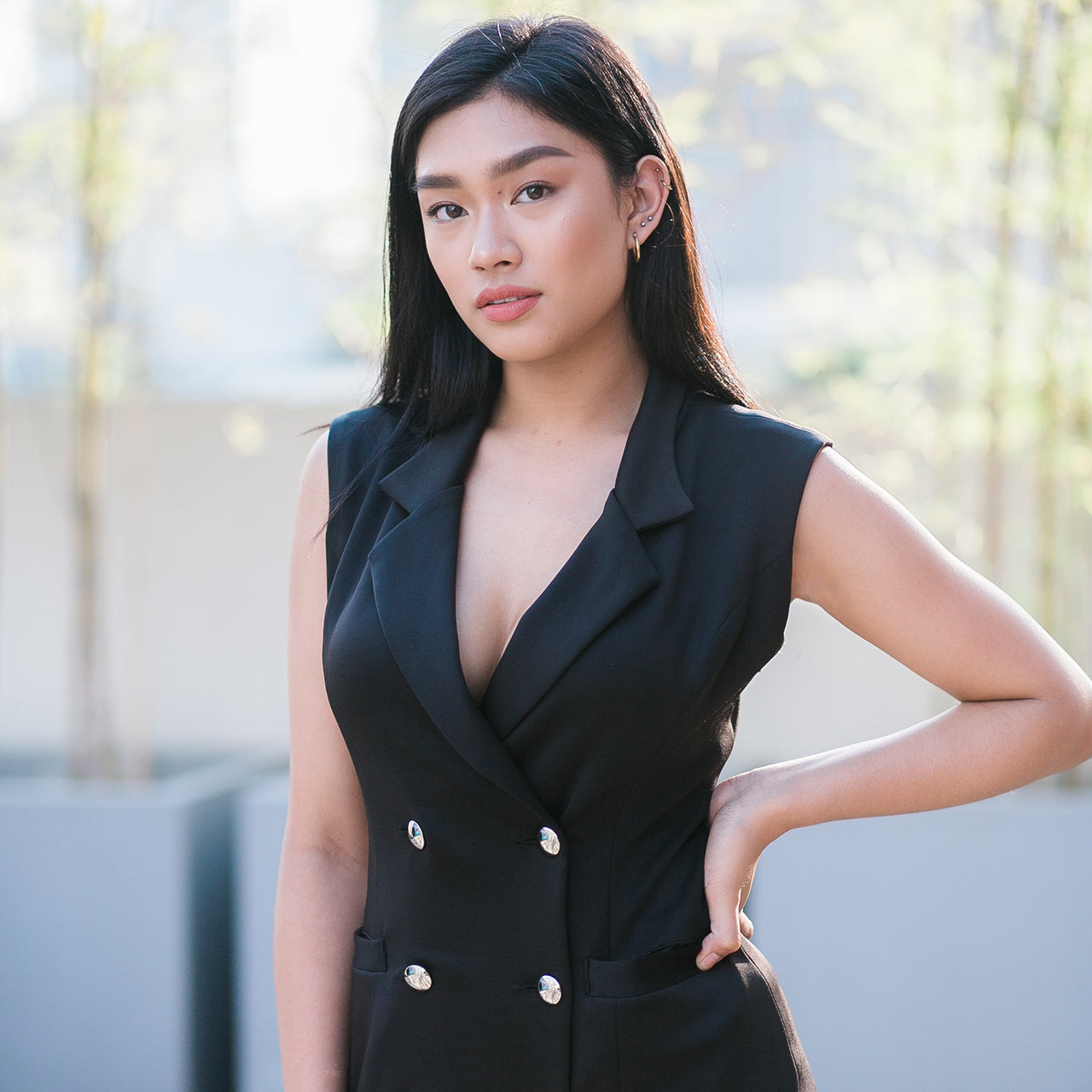 Suit Dress with Silver Hardware - Main Image