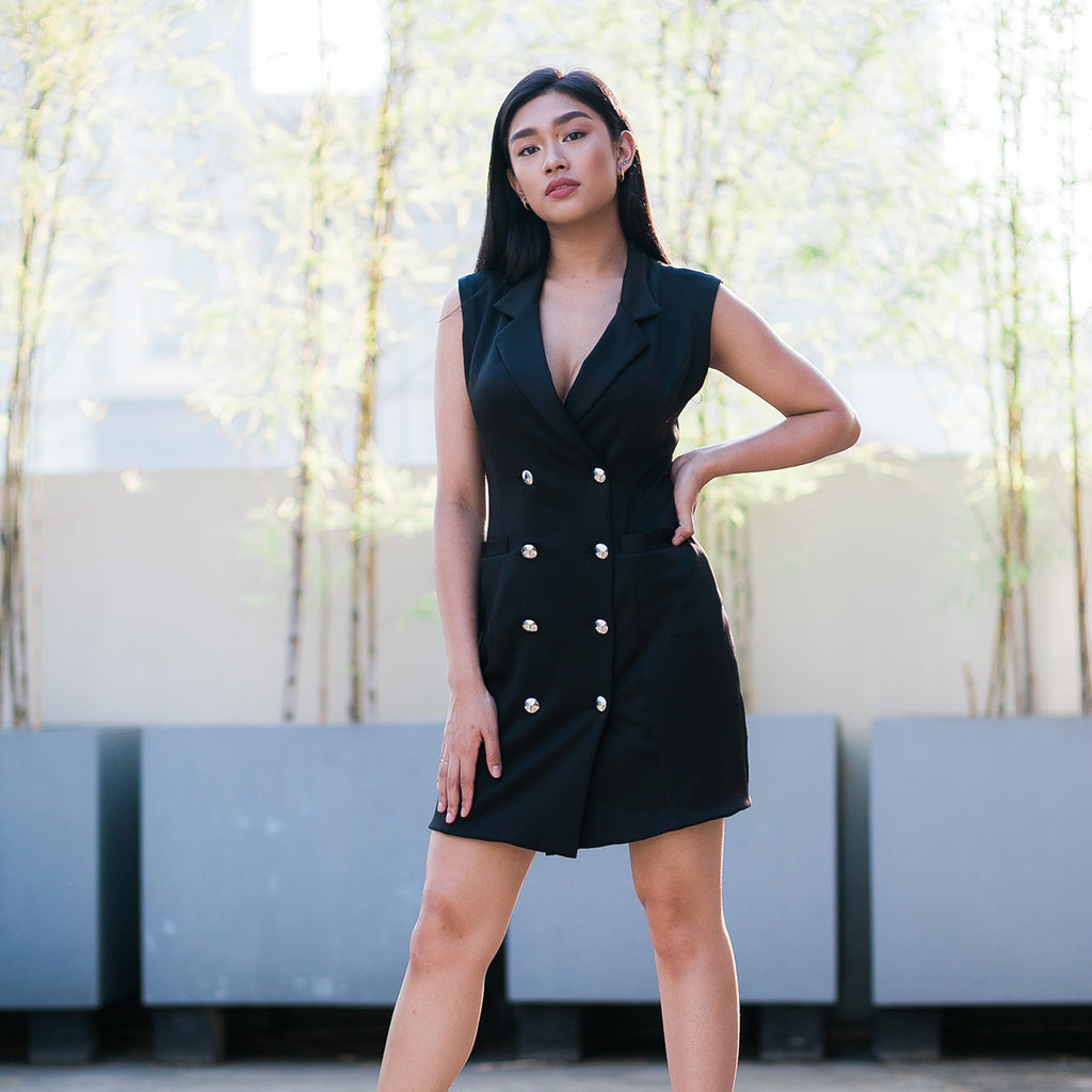 Suit Dress with Silver Hardware