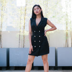 Suit Dress with Silver Hardware